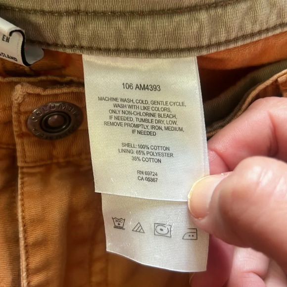 Rust Color Columbia Cargo Shorts With Multiple Zip | Velcro Pockets Sz 42 - Picture 6 of 10